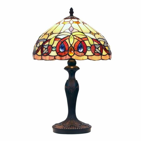 CHLOE LIGHTING 12 in. Shade Serenity Tiffany-style Dark Bronze 1 Light Table Lamp CH33353VR12-TL1
